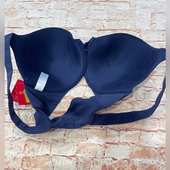 SPANX 36D Deep Navy Bra Front Closure